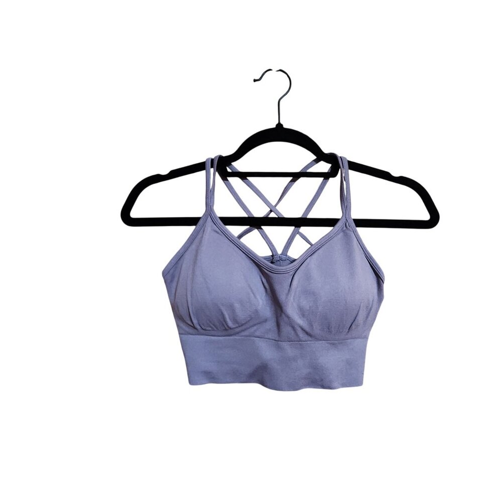 Athleisure Sports bra Crop top Criss Cross back Womens
